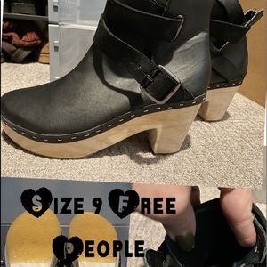 Cute chunky ankle boots with wrap straps.